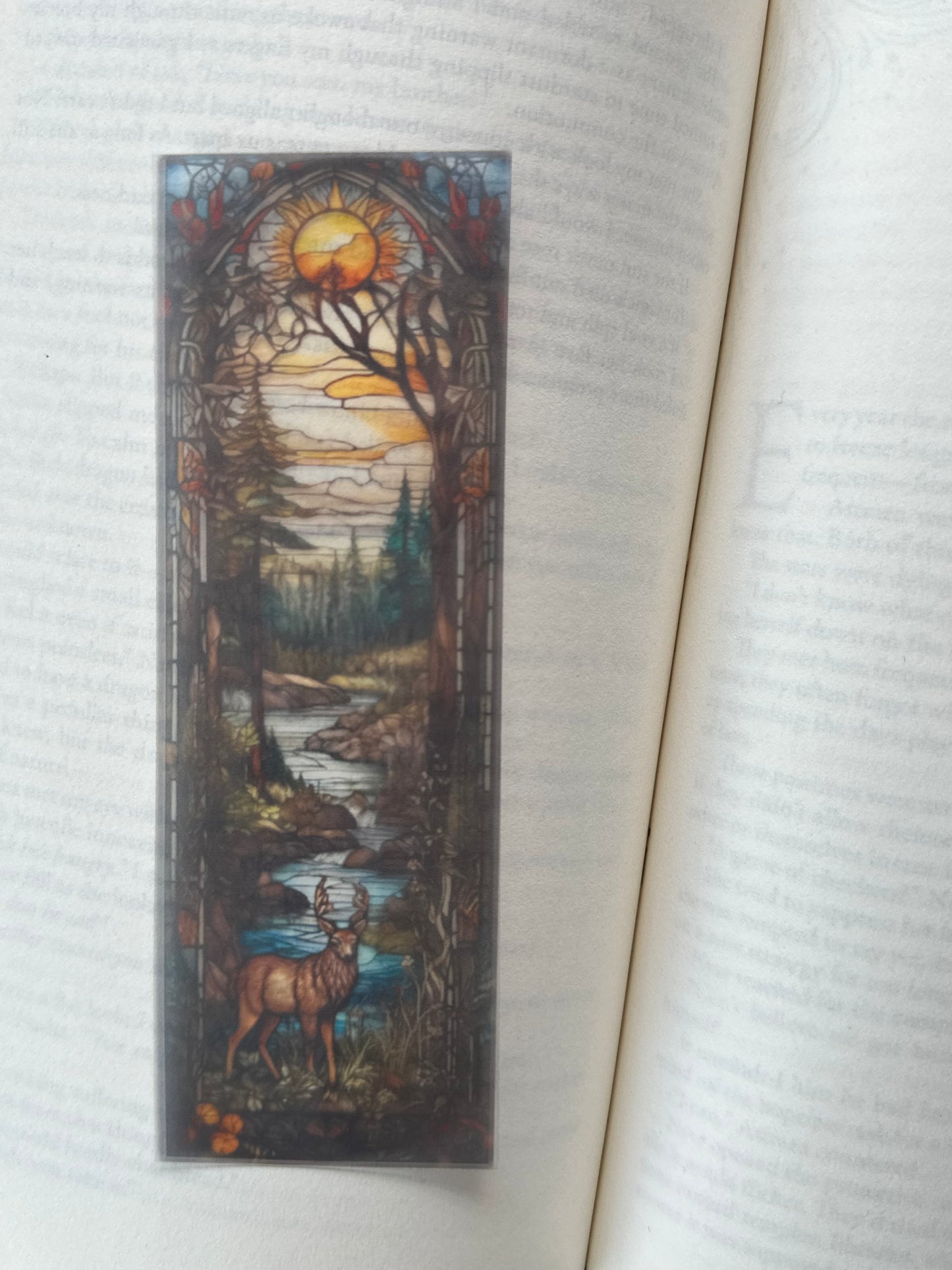 Stained Glass Style Landscape - Bookmark (72)