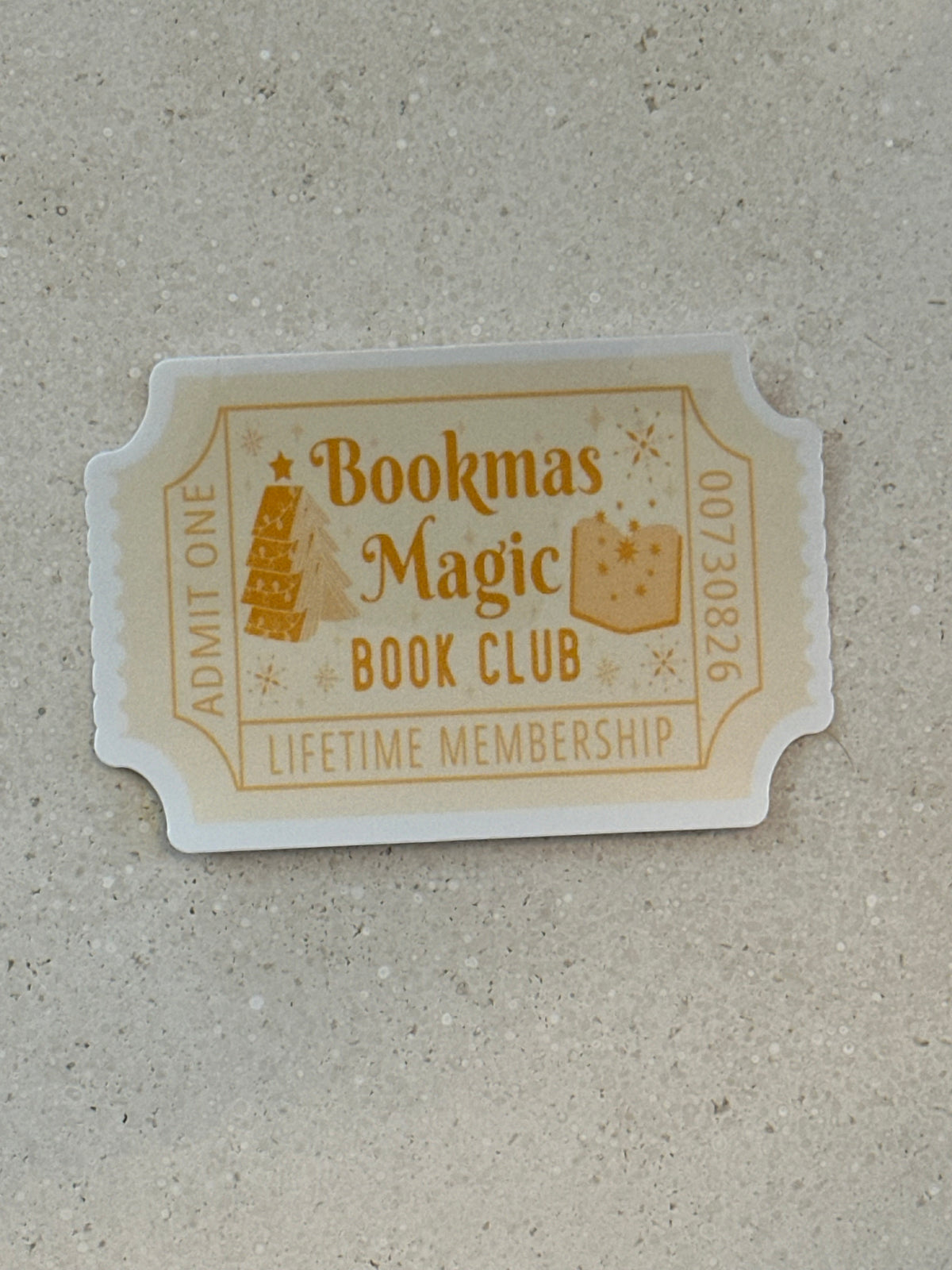 Bookmas Magic Book Club Trope Ticket - Sticker