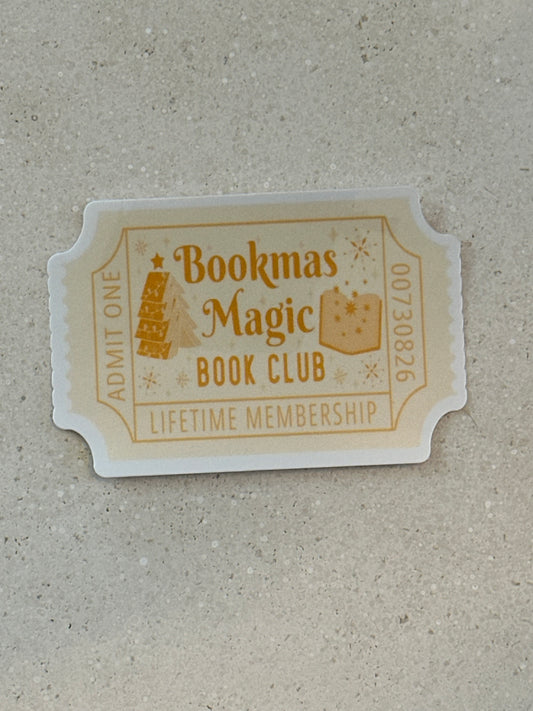 Bookmas Magic Book Club Trope Ticket - Sticker