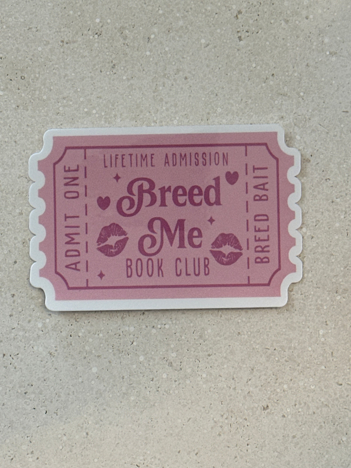 Breed Me Book Club Trope Ticket - Sticker