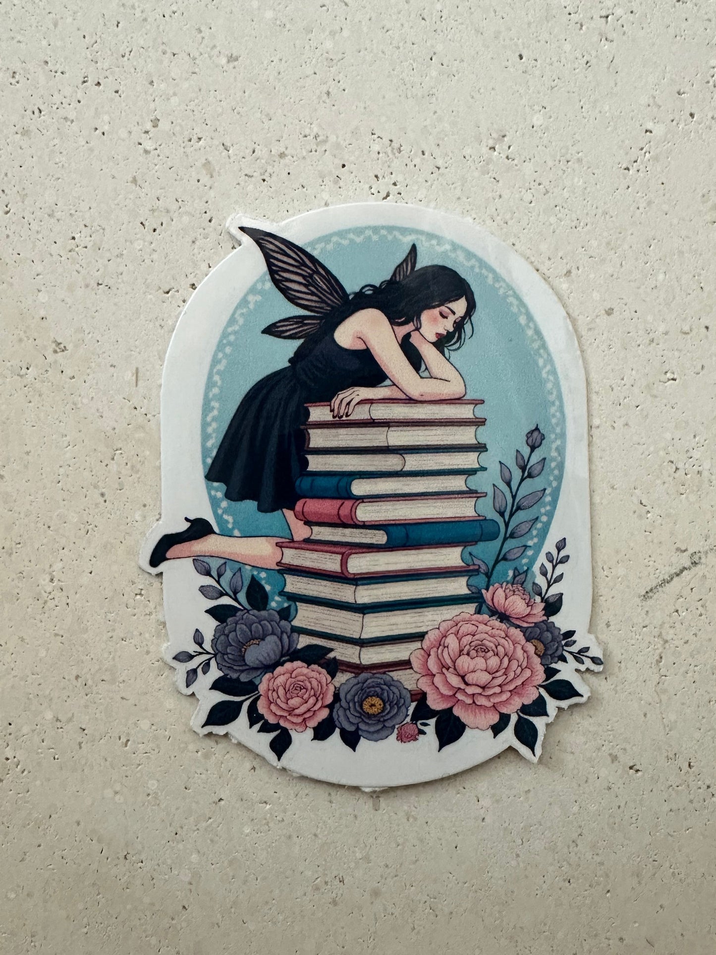 Fairy Book Stack - Sticker