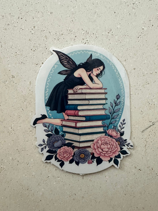 Fairy Book Stack - Sticker
