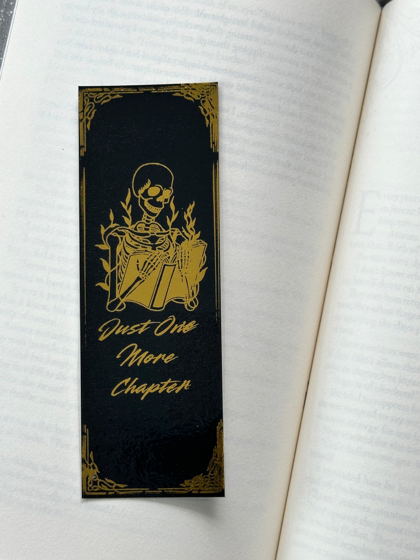 Just One More Chapter - Foil Bookmark - (Gold)