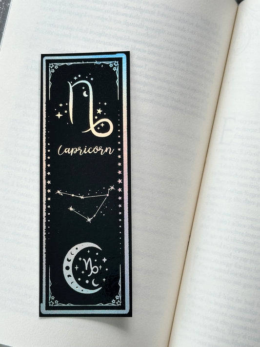 Capricorn - Foil Bookmark - (Silver Holographic)