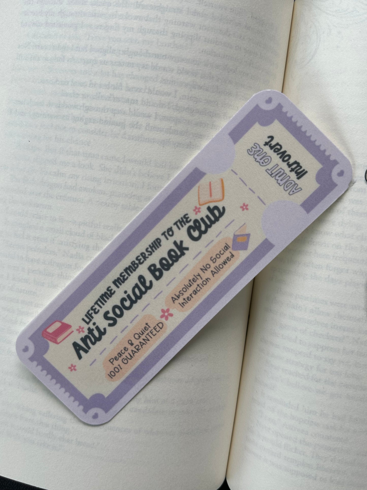 Admit One Introvert - Bookmark