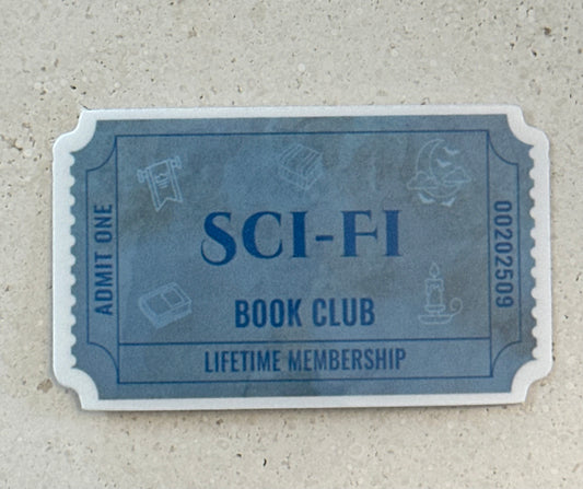 Sci-Fi Book Club Ticket - Sticker