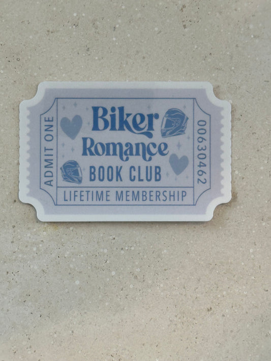 Biker Romance Book Club Trope Ticket - Sticker