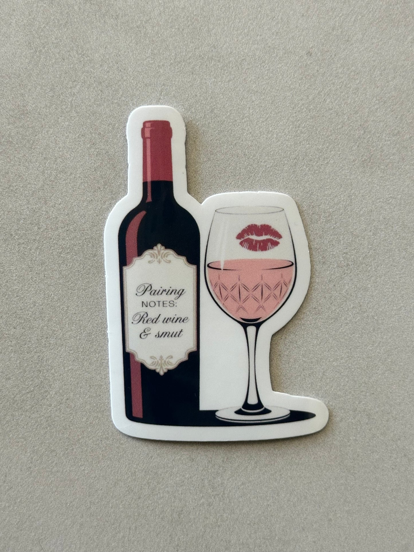 Pairing Notes: Red Wine & Smut -  Sticker