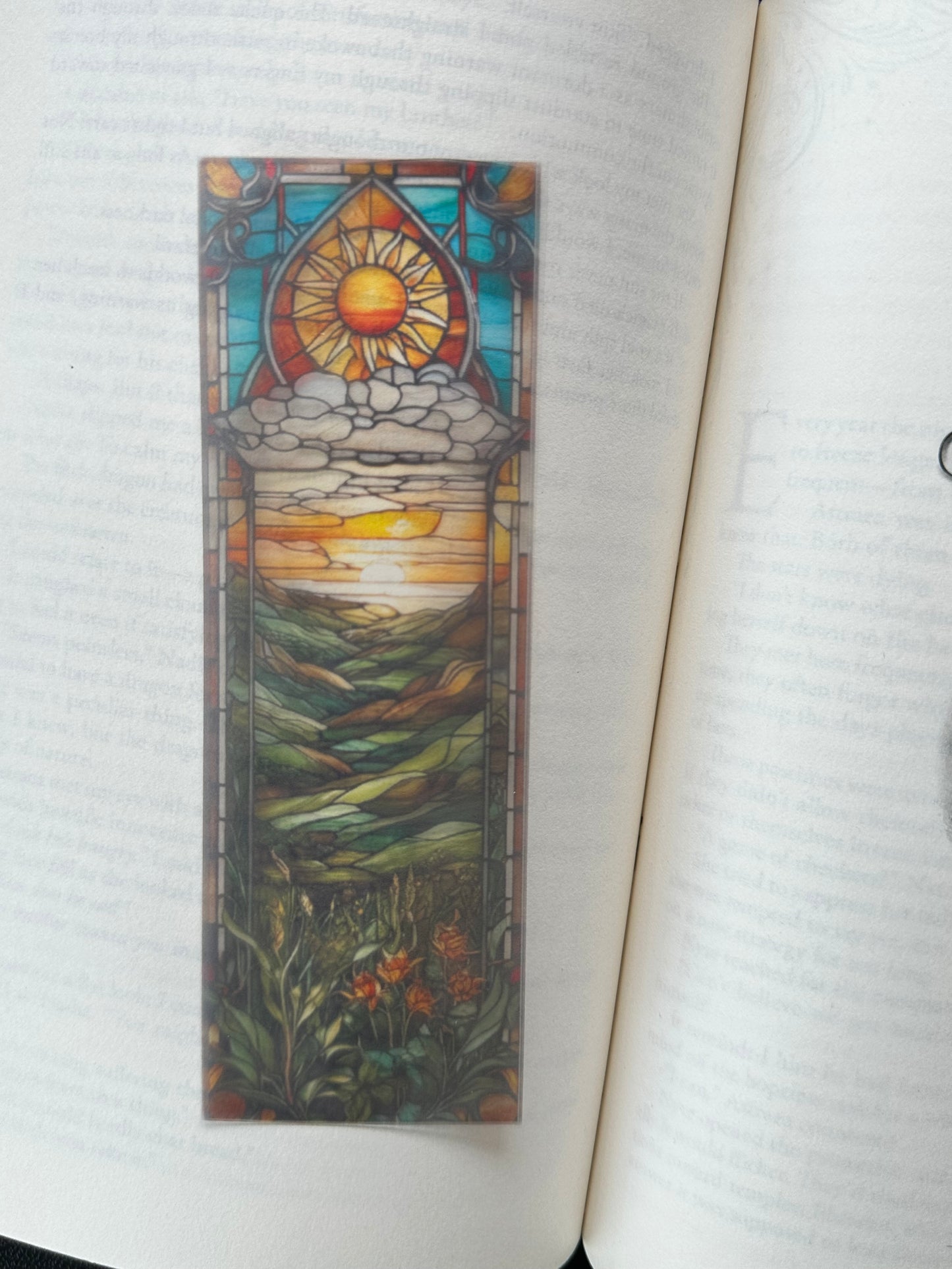 Stained Glass Style Landscape - Bookmark (1)