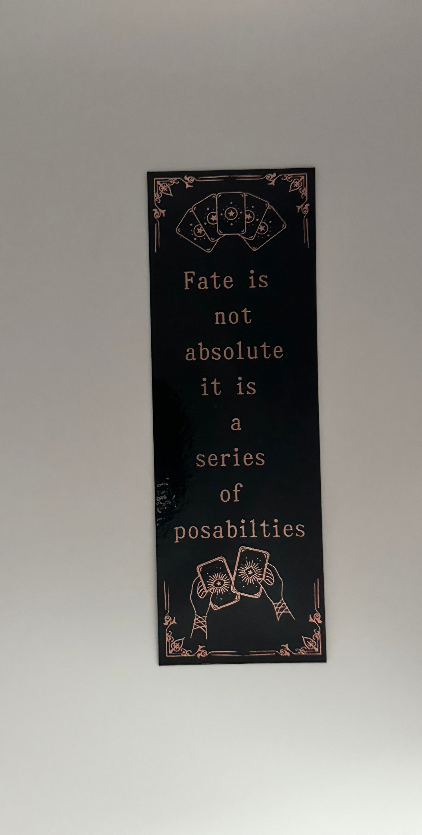 Fate - Foil Bookmark - (Rose Gold)