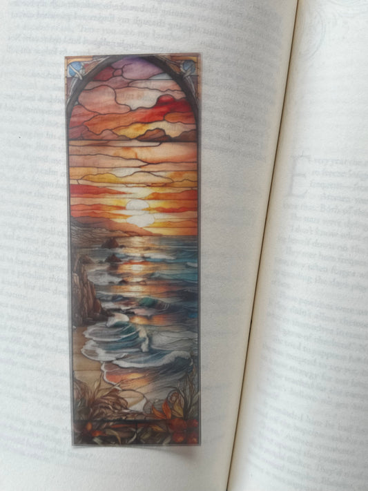 Stained Glass Style Landscape - Bookmark (65)