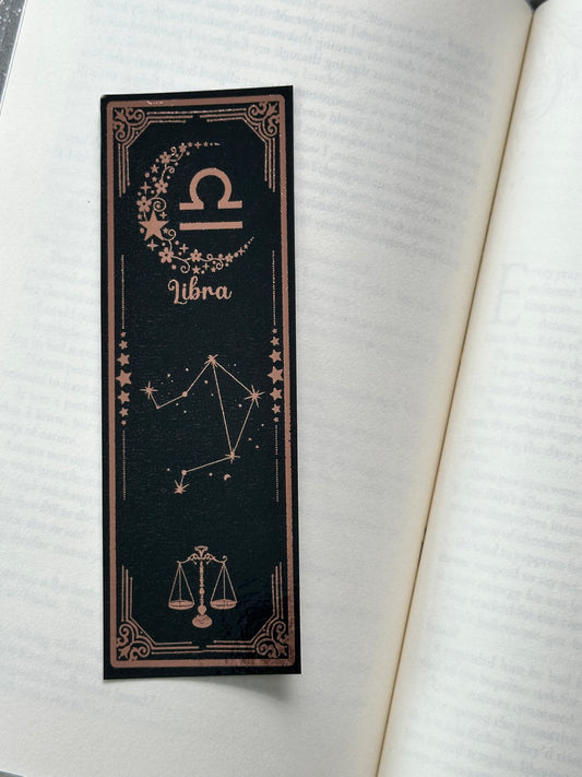 Libra - Foil Bookmark - (Rose Gold)