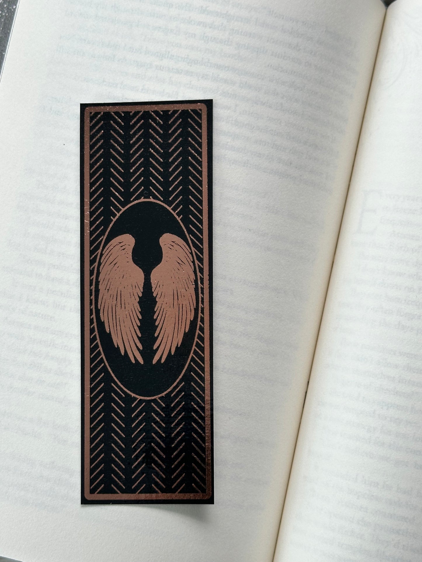 Feathered Wings - Foil Bookmark - (Rose Gold)