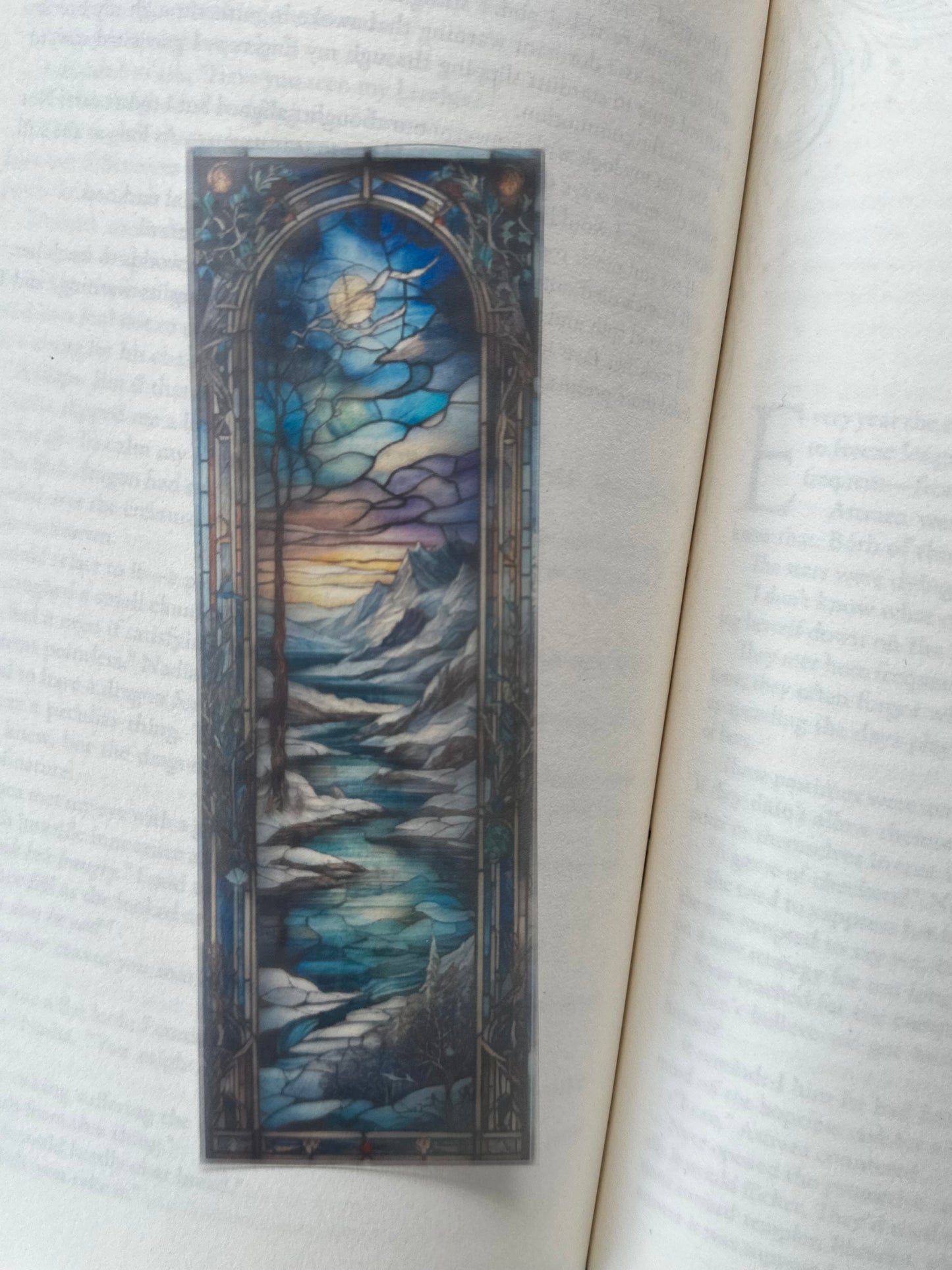 Stained Glass Style Landscape - Bookmark (57)