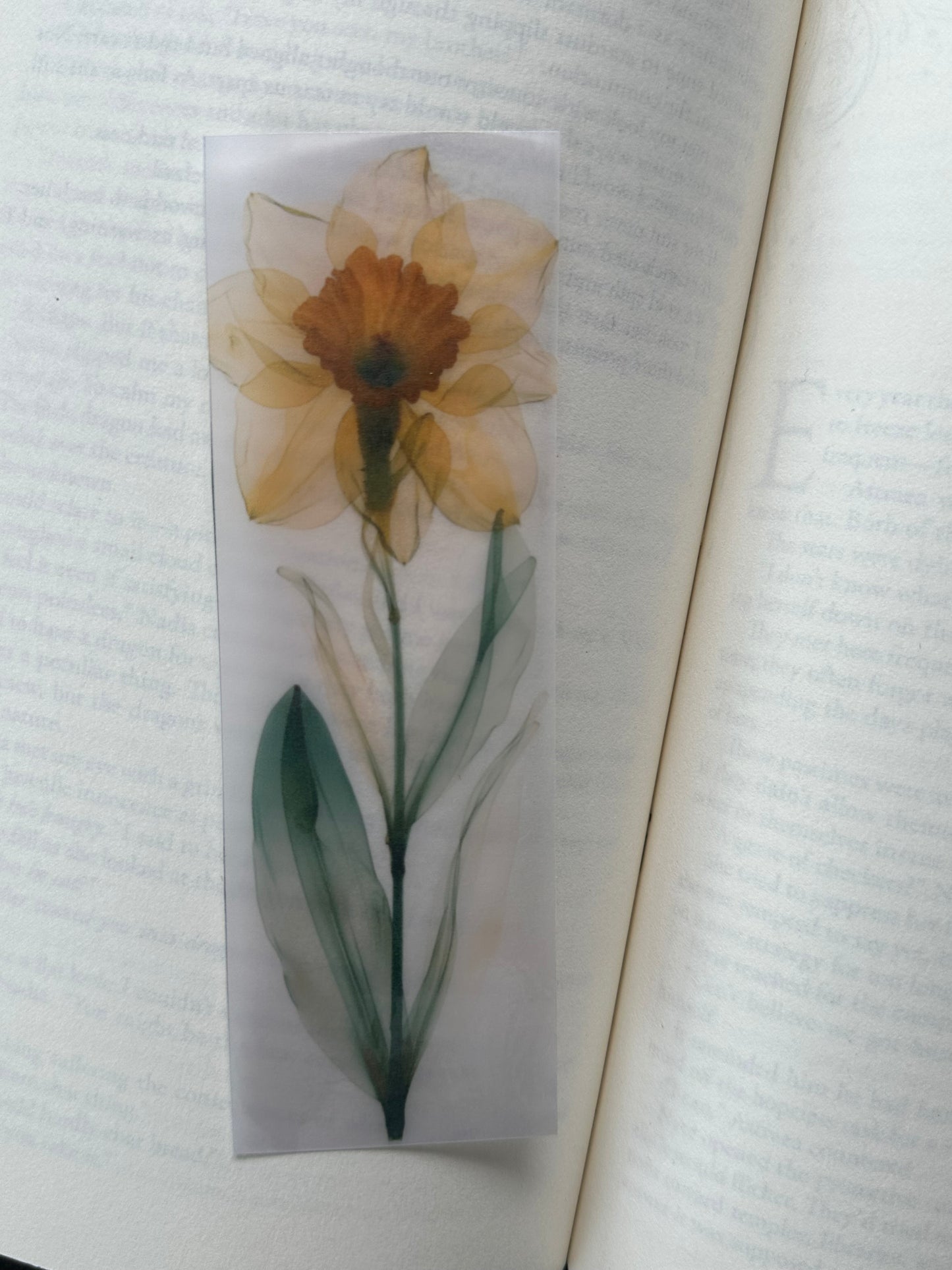 Water Colour Flowers - Vellum Paper Bookmark (2)