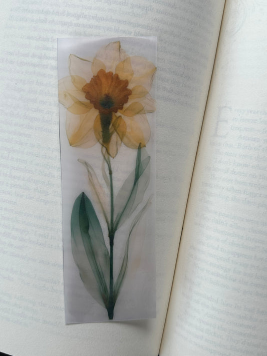 Water Colour Flowers - Vellum Paper Bookmark (2)