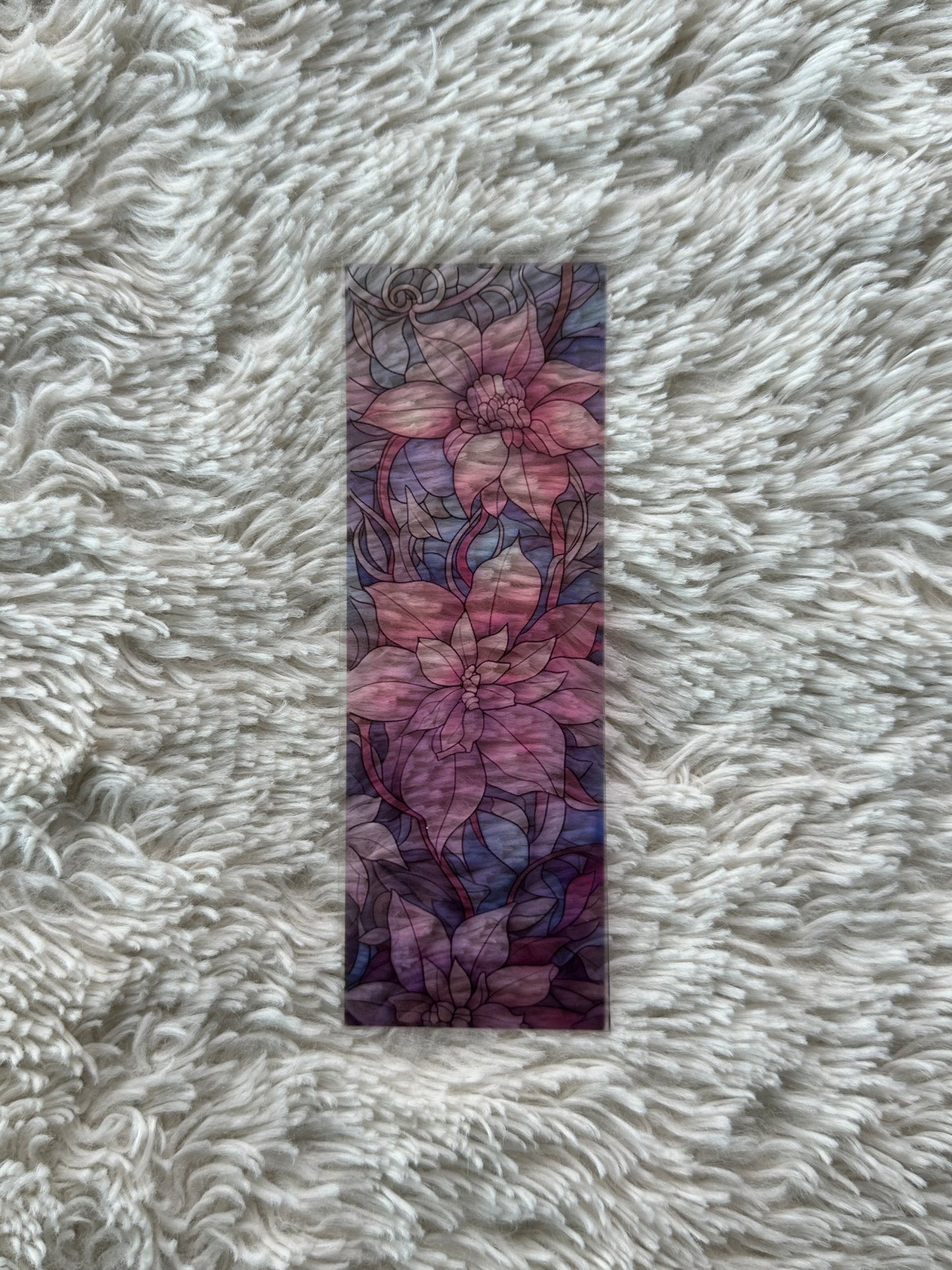Stained Glass Style Flowers - Bookmark (8)