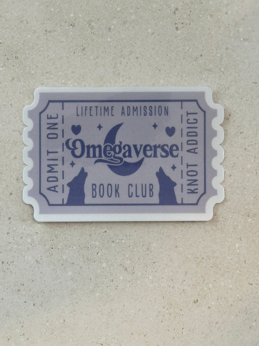 Omegaverse Book Club Trope Ticket - Sticker