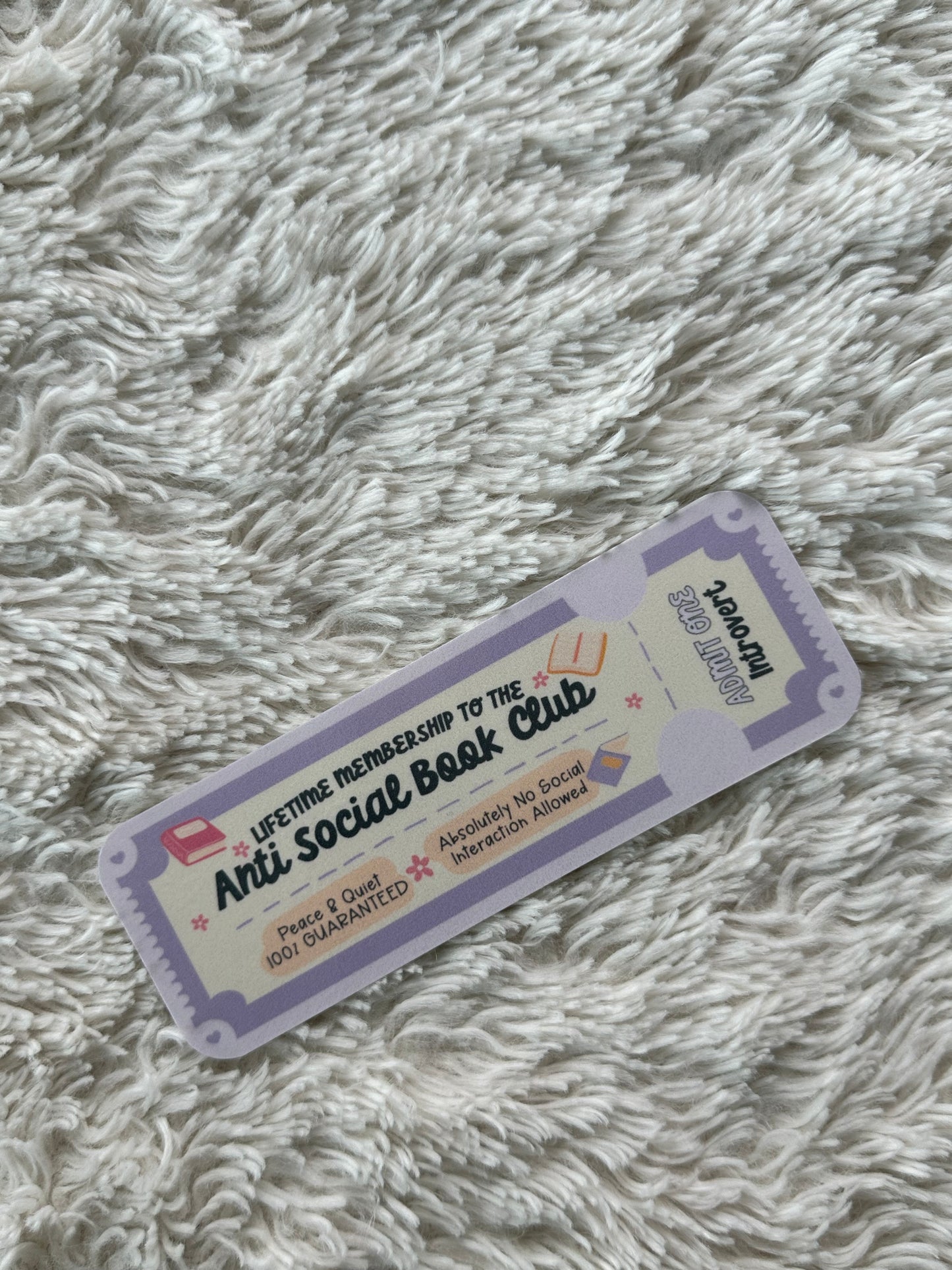 Admit One Introvert - Bookmark