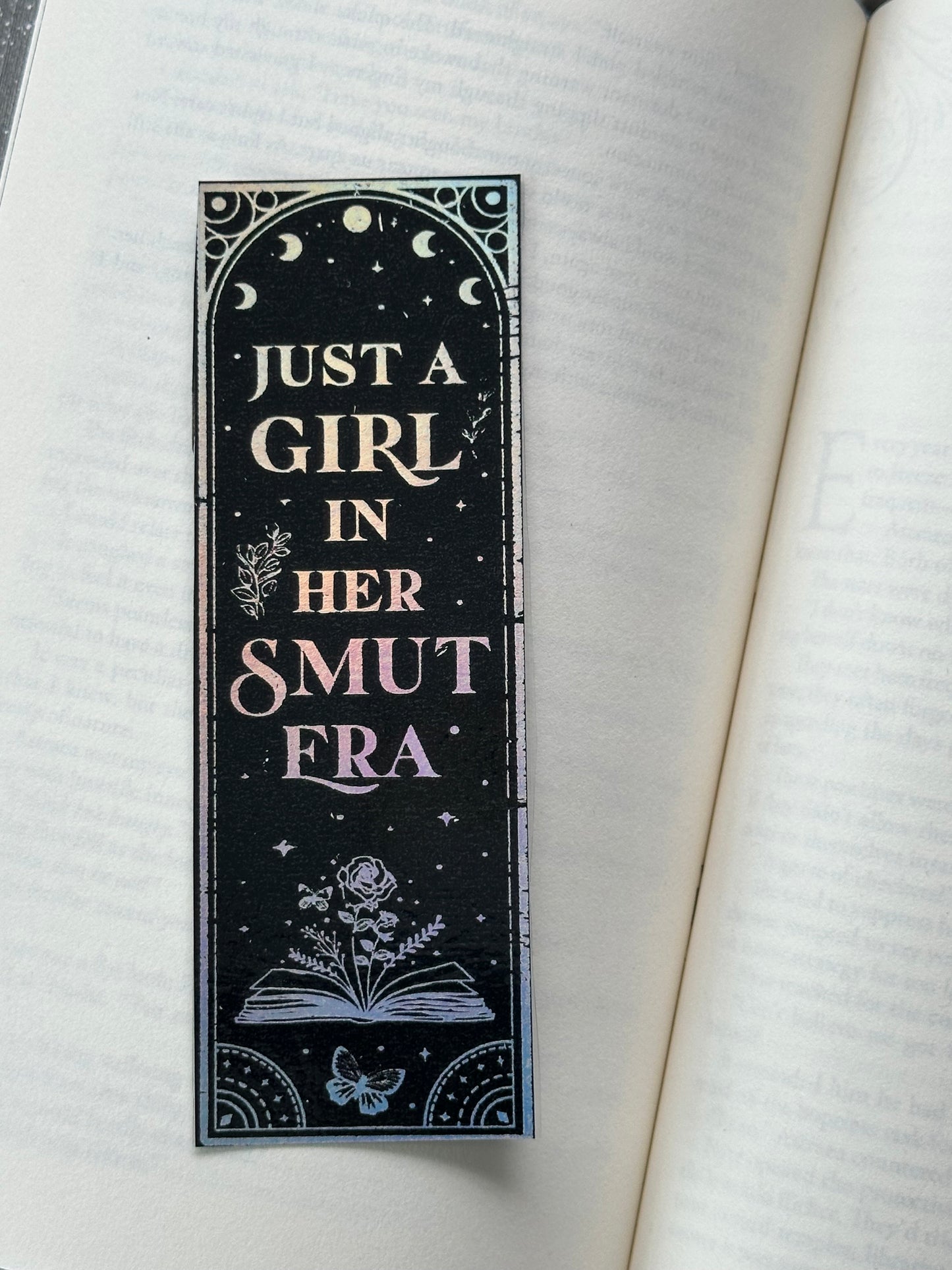 Just A Girl - Foil Bookmark - (Silver Holographic)