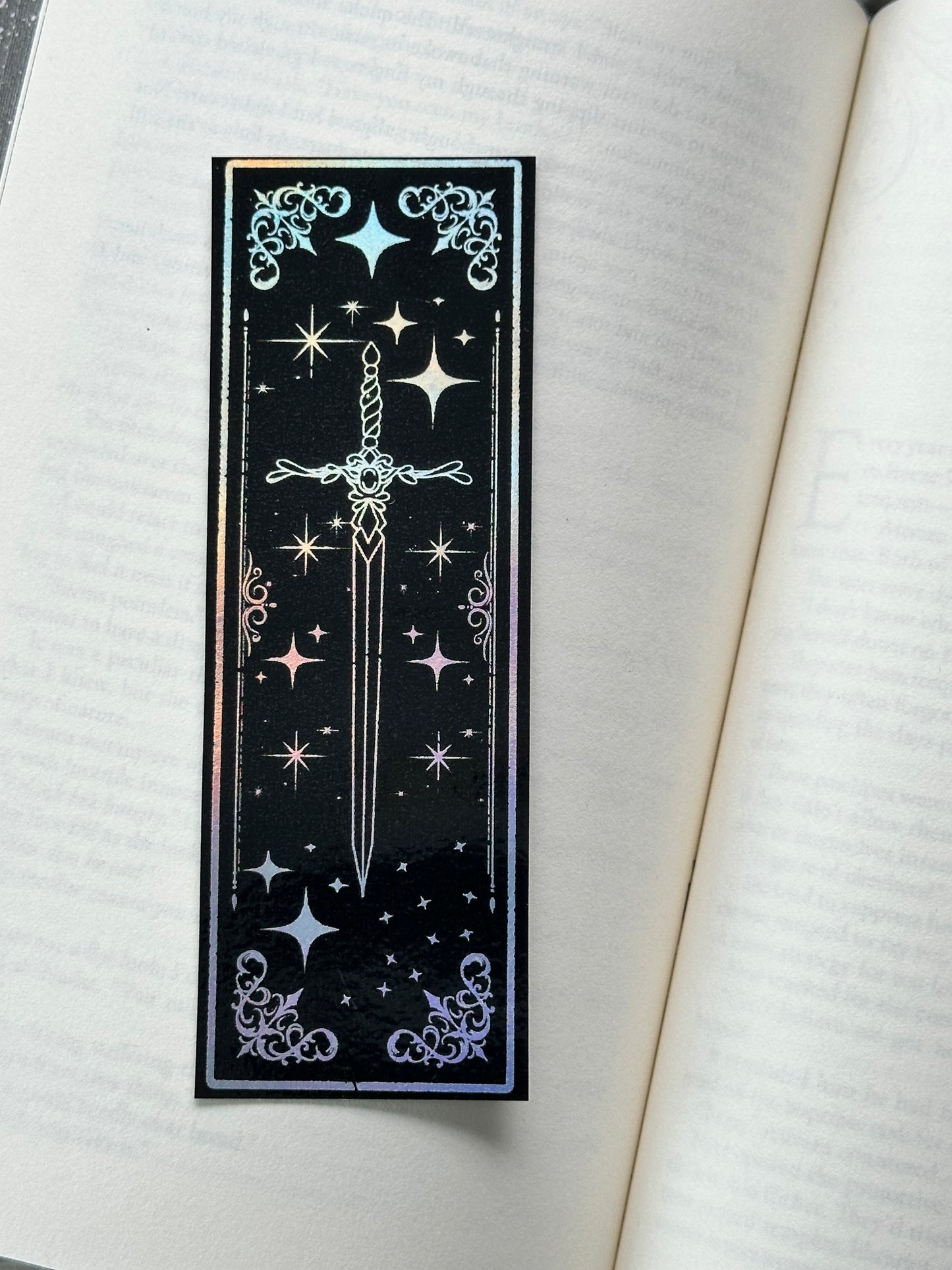 Antique Sword - Foil Bookmark - (Silver Holographic)