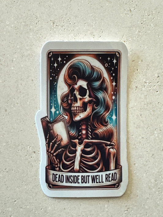 Dead Inside But Well Read - Sticker