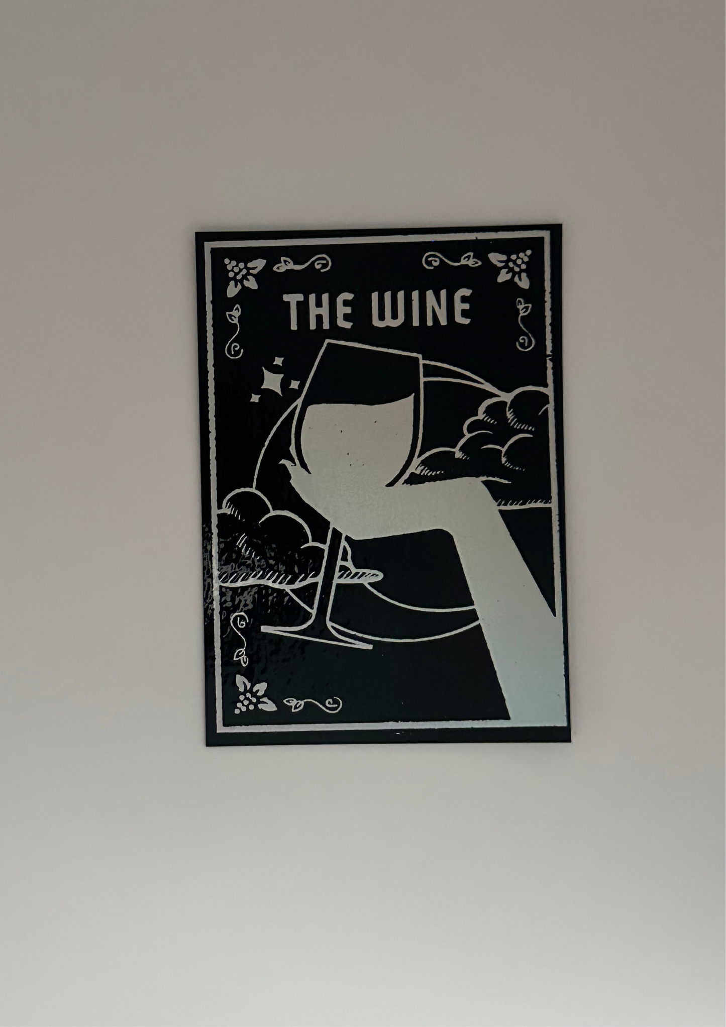 The Wine Tarot Card - Foil Bookmark - (Silver Holographic)