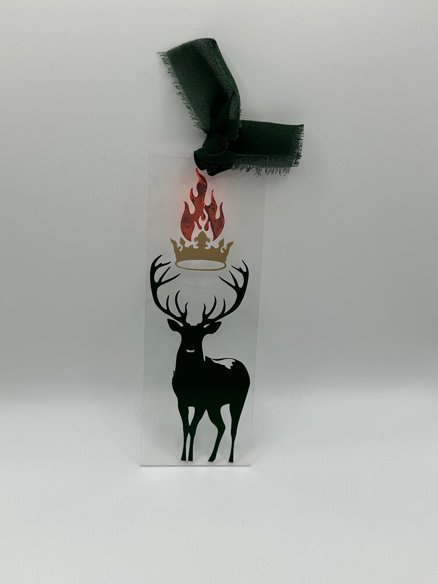 Stag, Crown & Flames - Acrylic Bookmark