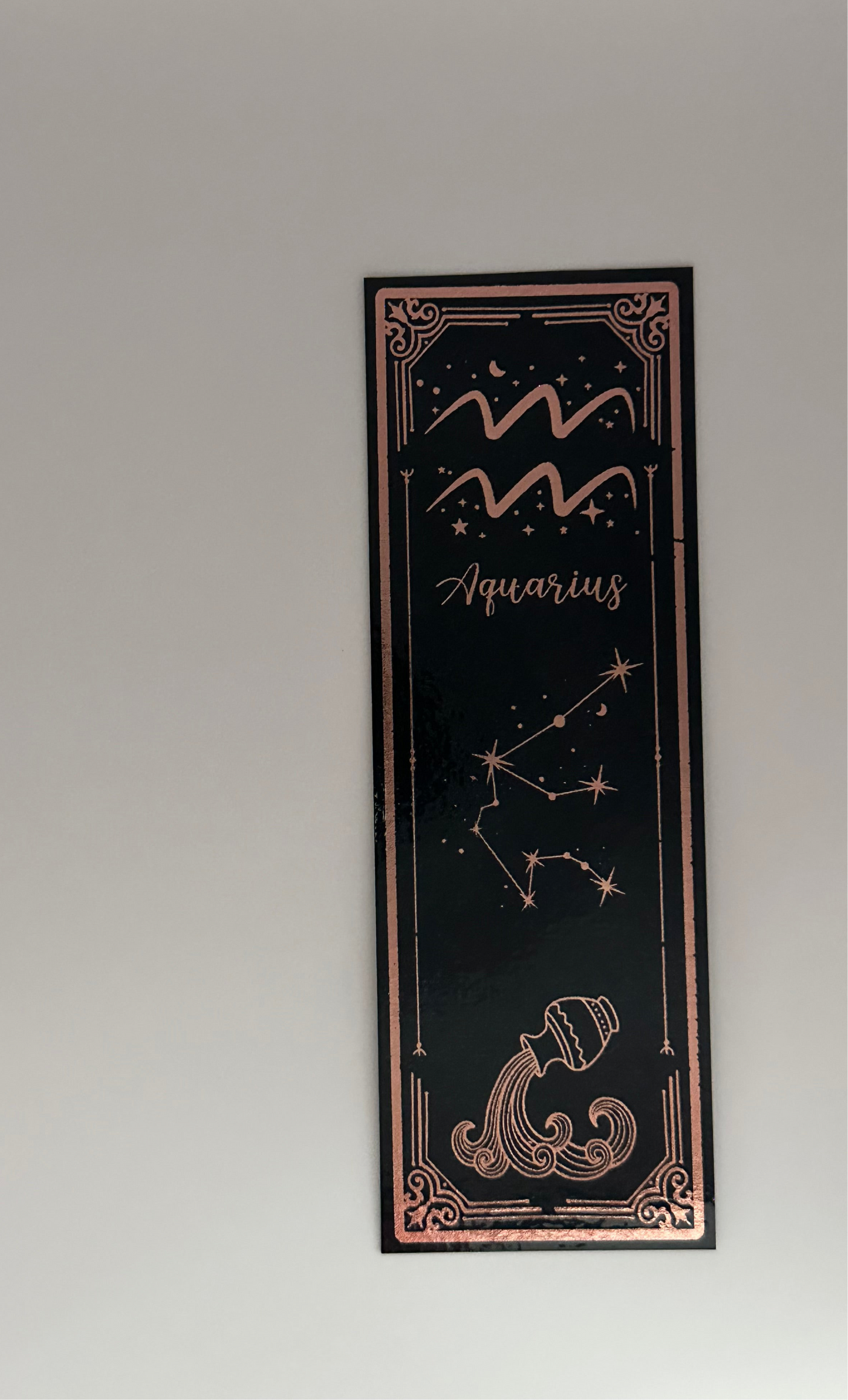 Aquarius - Foil Bookmark - (Rose Gold)