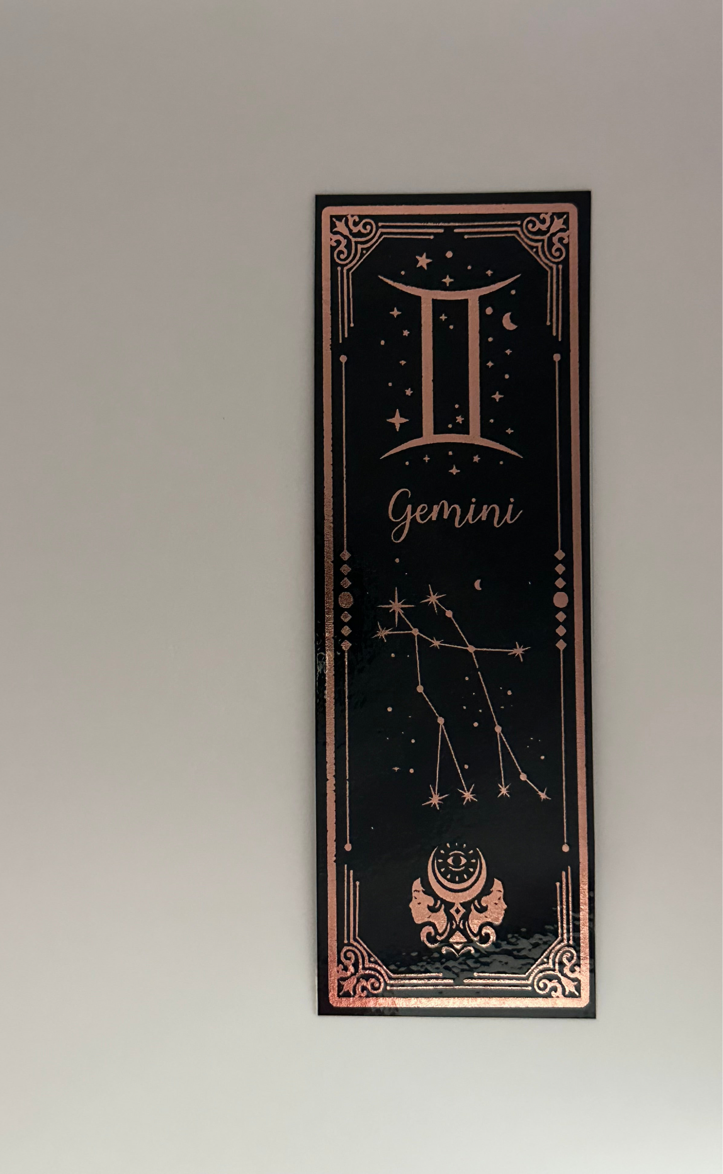 Gemini - Foil Bookmark - (Rose Gold)