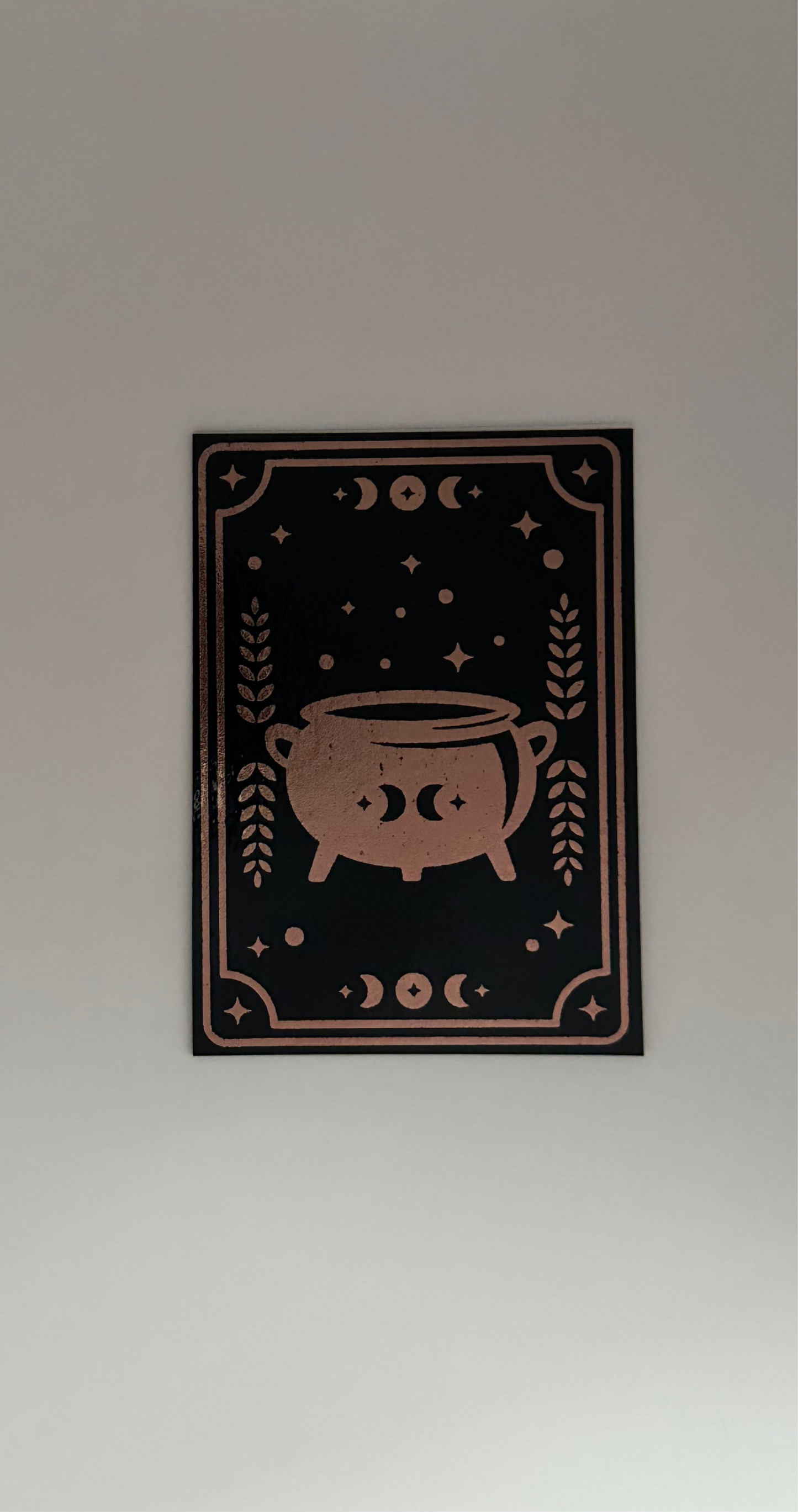 The Cauldron Tarot Card - Foil Bookmark - (Rose Gold)