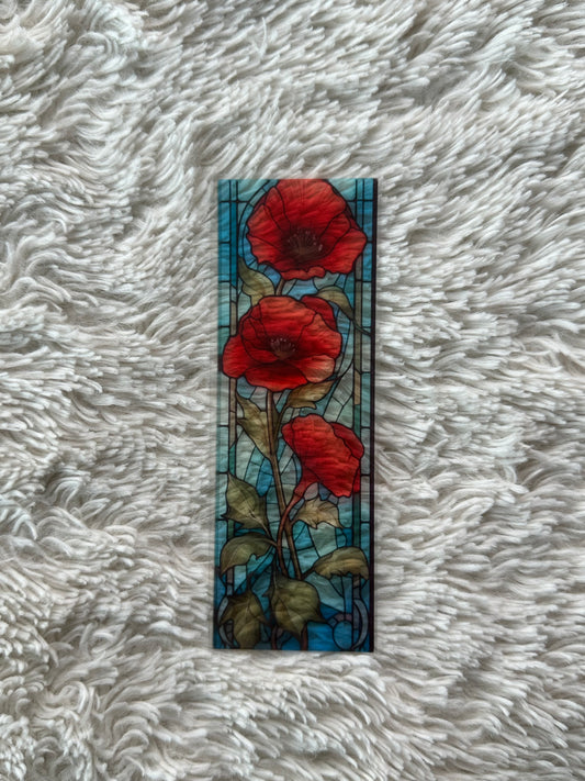 Stained Glass Style Flowers - Bookmark (12)