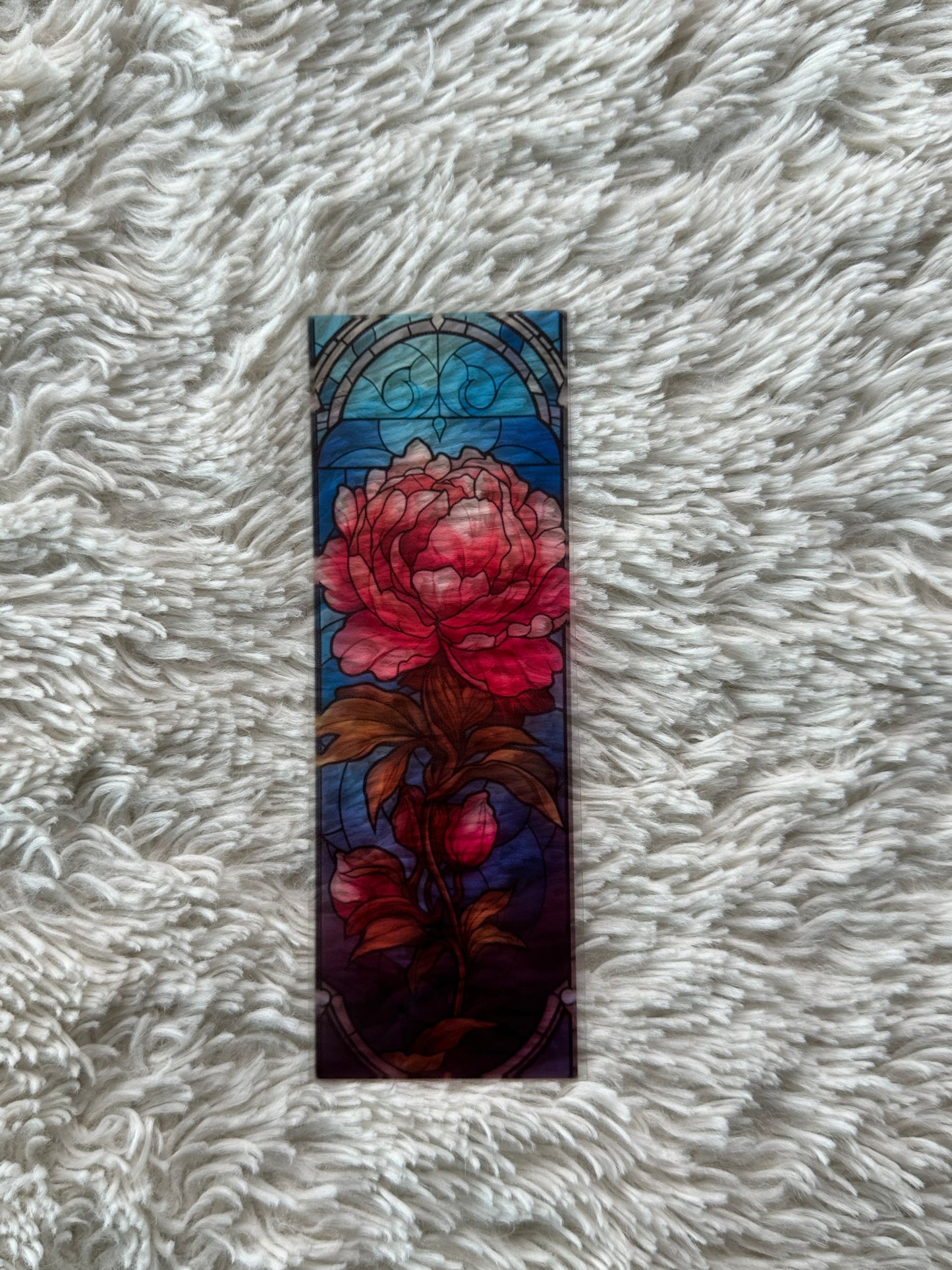 Stained Glass Style Flowers - Bookmark (14)