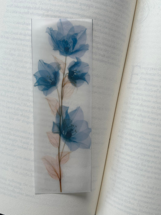 Water Colour Flowers - Vellum Paper Bookmark (18)