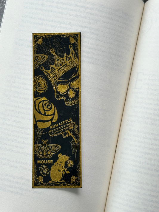 Run Little Mouse - Foil Bookmark - (Gold)
