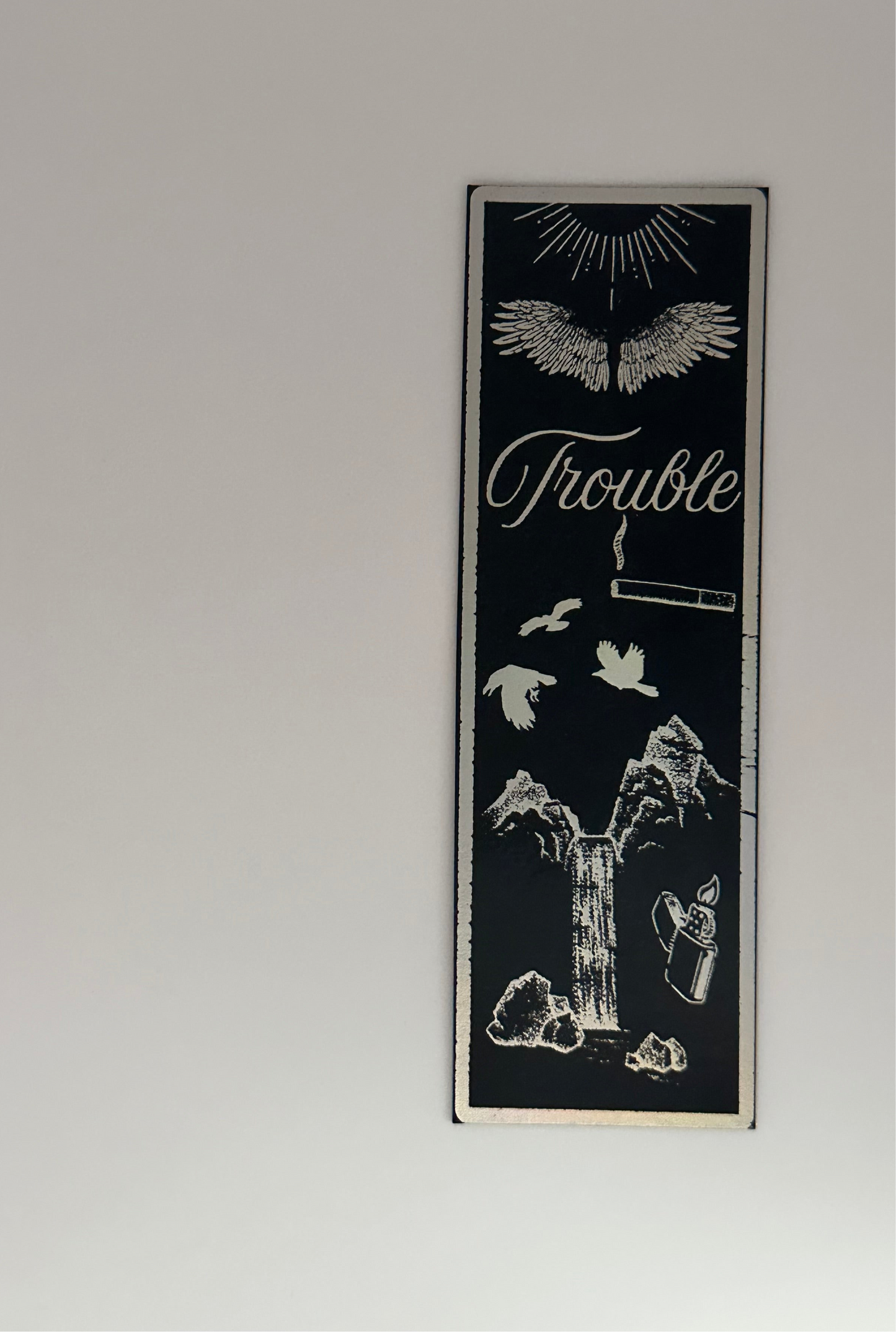 Trouble - Foil Bookmark - (Silver Holographic)