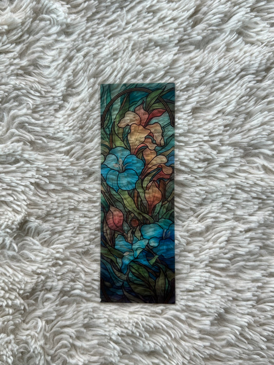 Stained Glass Style Flowers - Bookmark (4)