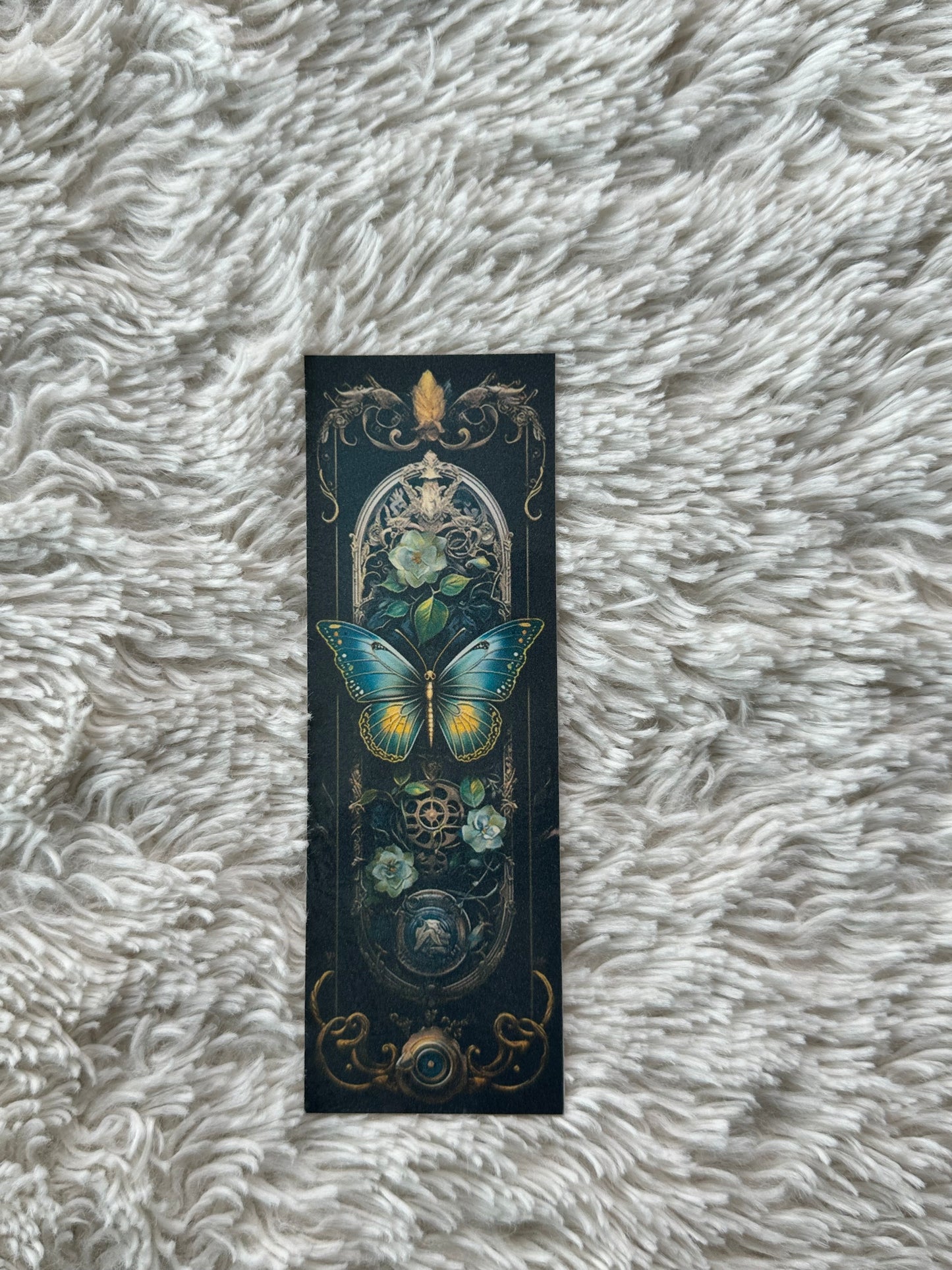 Butterfly & Flowers - Bookmark (3)