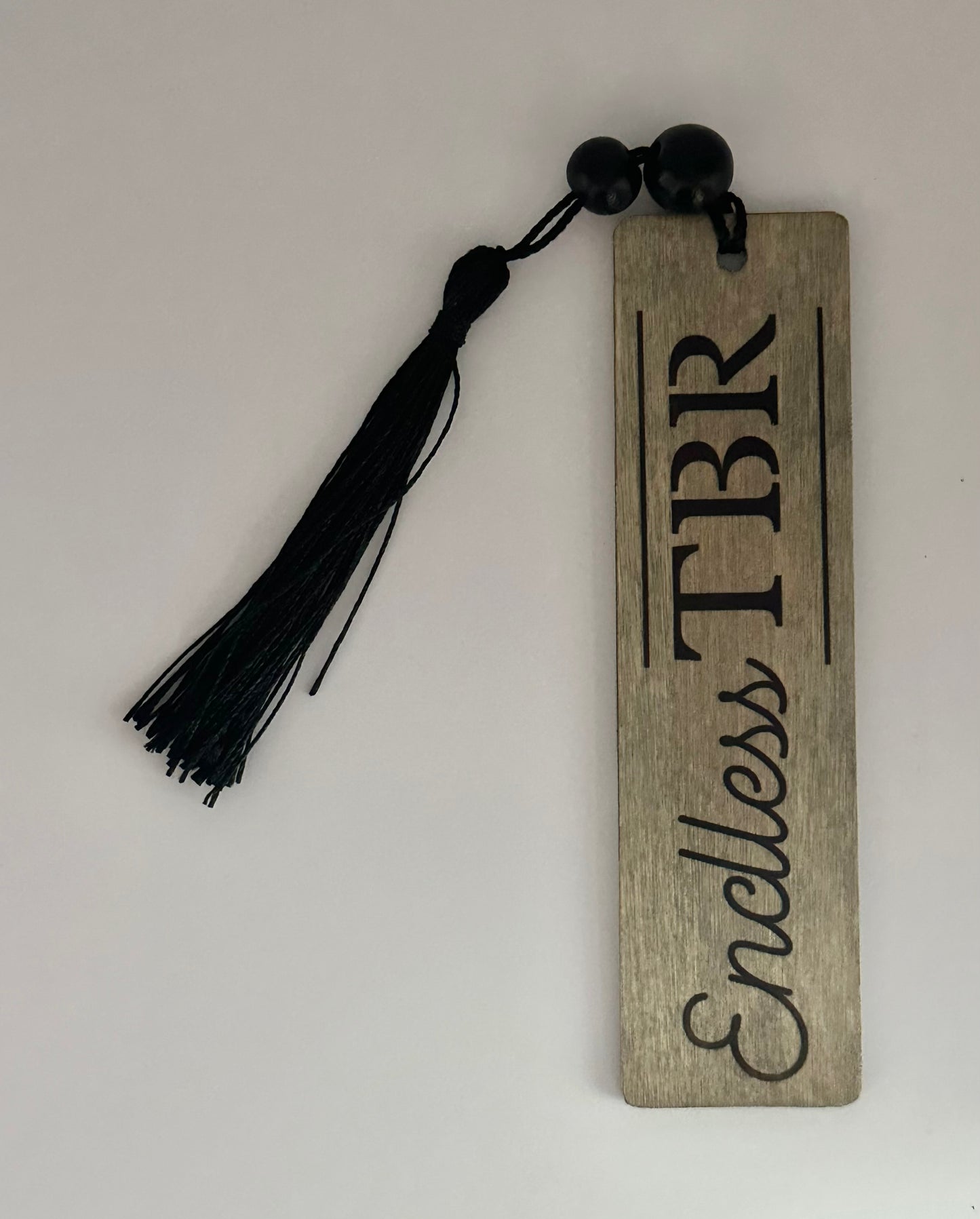 Endless TBR - Wood Bookmark - (Weathered Grey)