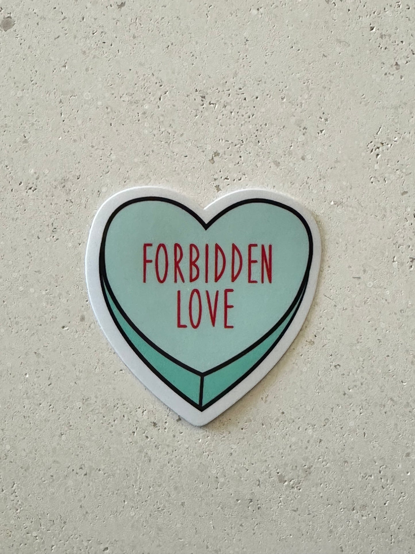 Forbidden Love Heart - Sticker