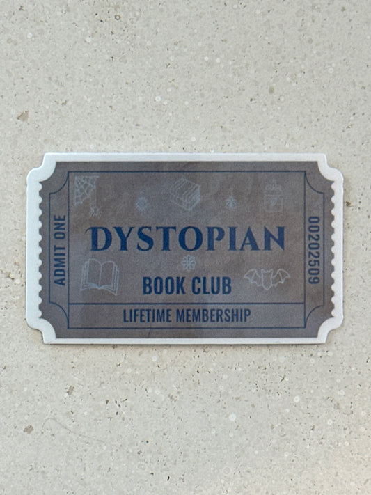 Dystopian Book Club Ticket - Sticker