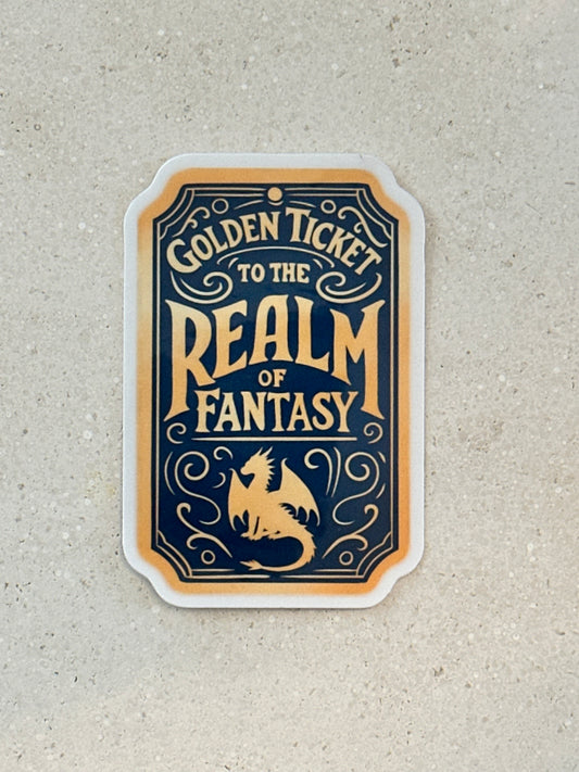 Fantasy Realm Ticket - Sticker