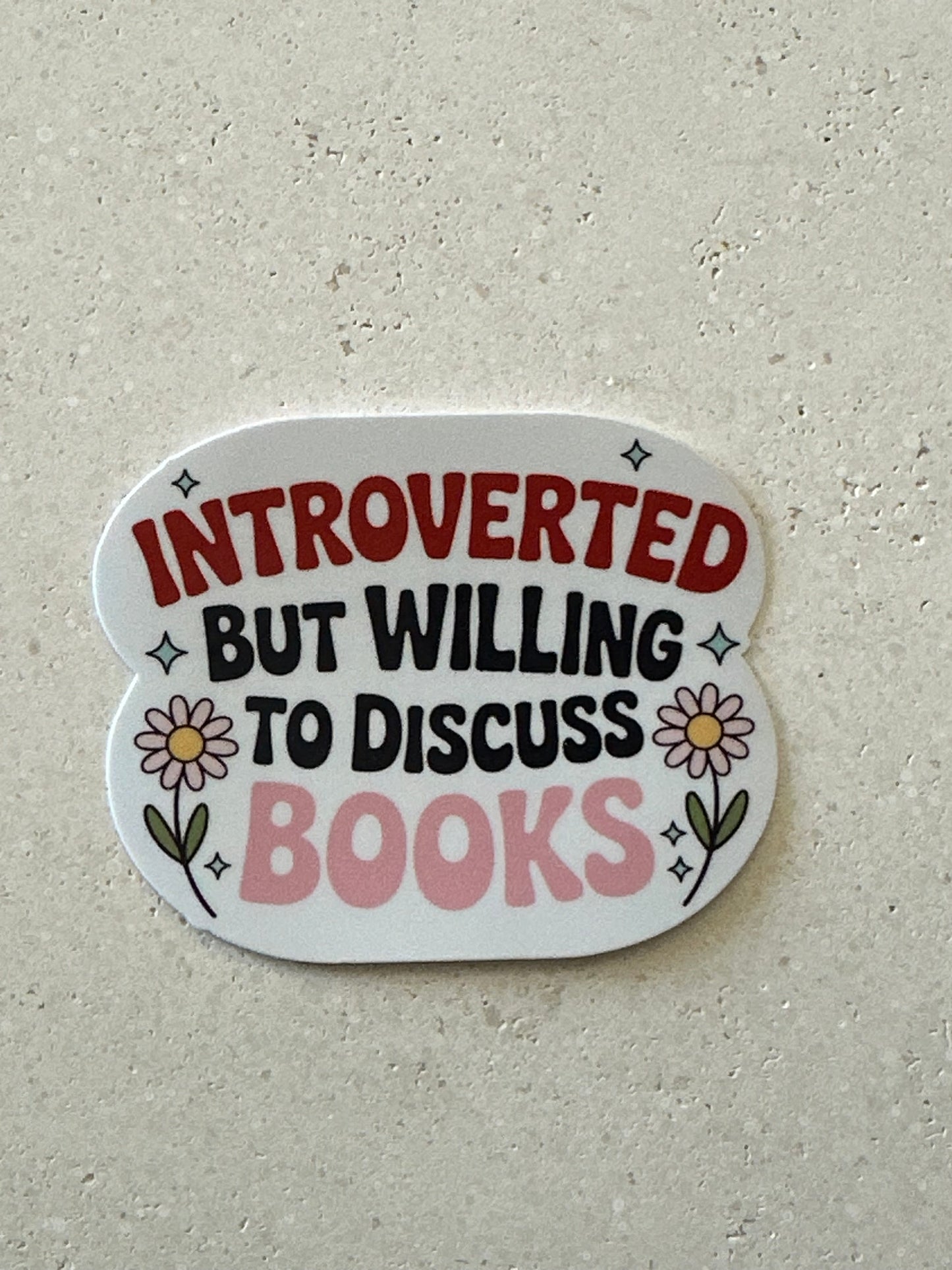 Willing To Discuss Books - Sticker