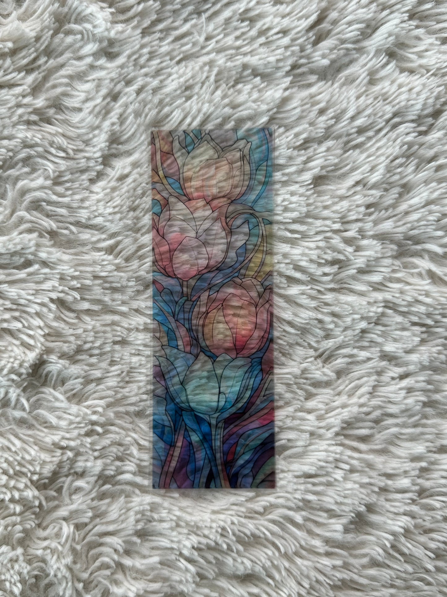 Stained Glass Style Flowers - Bookmark (2)