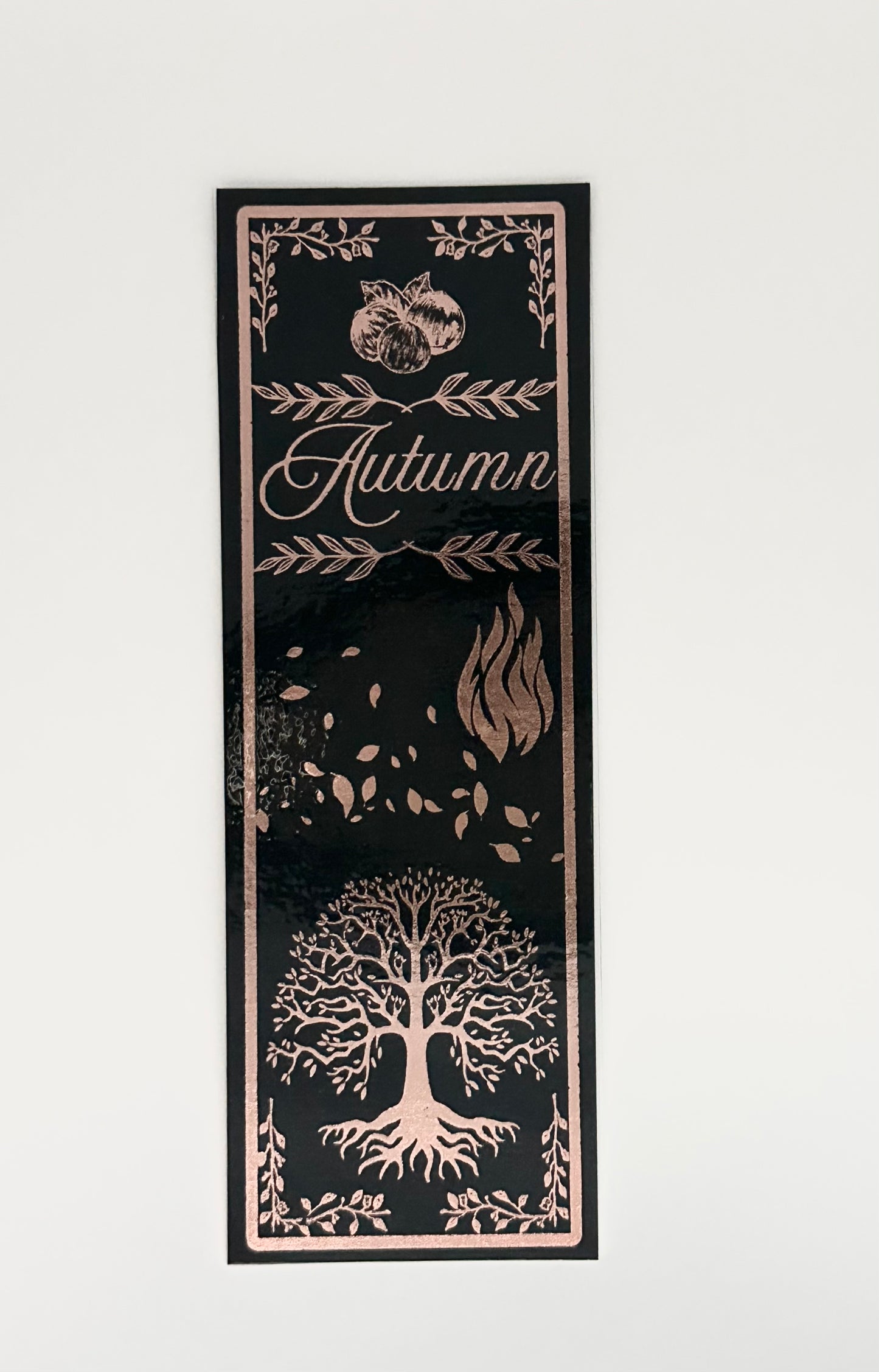 Autumn - Foil Bookmark - (Rose Gold)