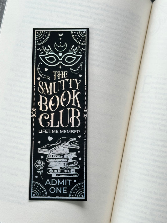 Smutty Book Club - Foil Bookmark - (Silver Holographic)