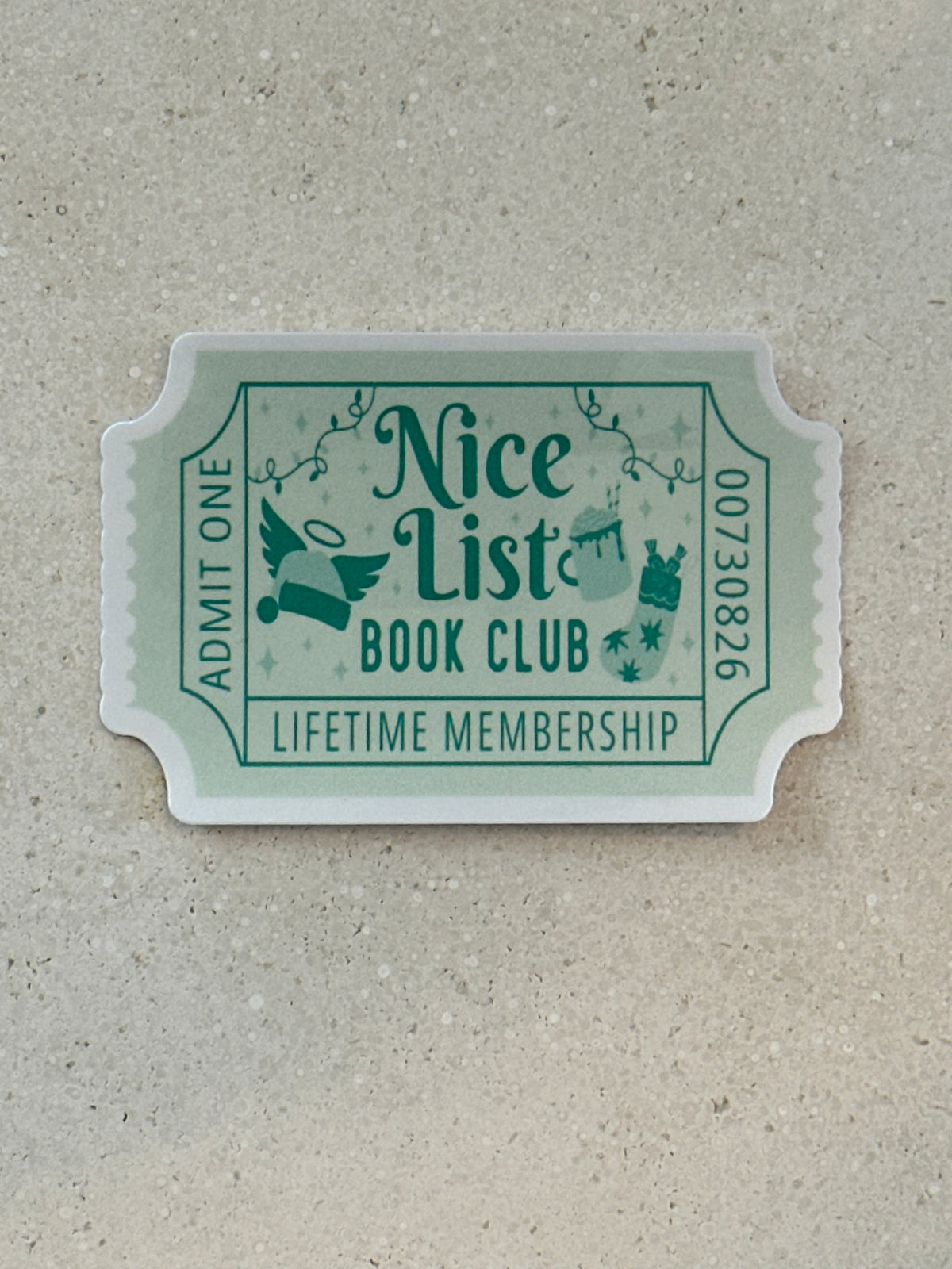 Nice List Book Club Trope Ticket - Sticker