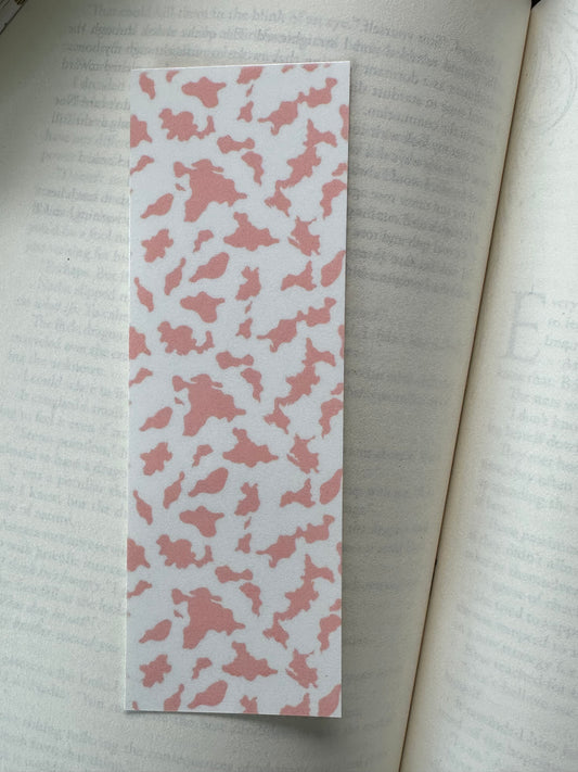 Pink Cow Print - Bookmark