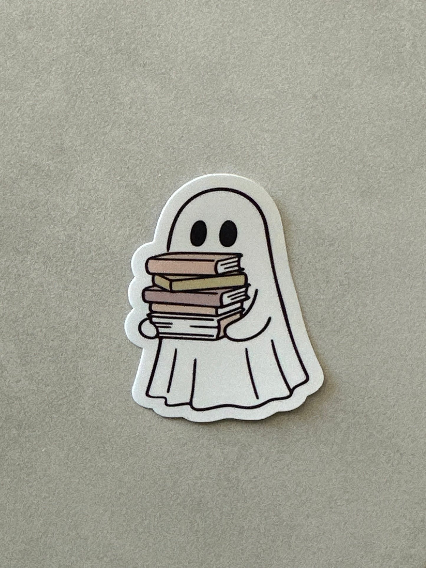 Cute Ghost Carrying Books - Sicker