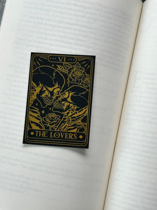 The Lovers Tarot Card - Foil Bookmark - (Gold)